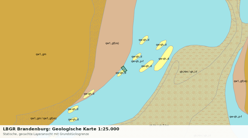 Statische Kartenansicht: LBGR Brandenburg: Geologische Karte 1:25.000