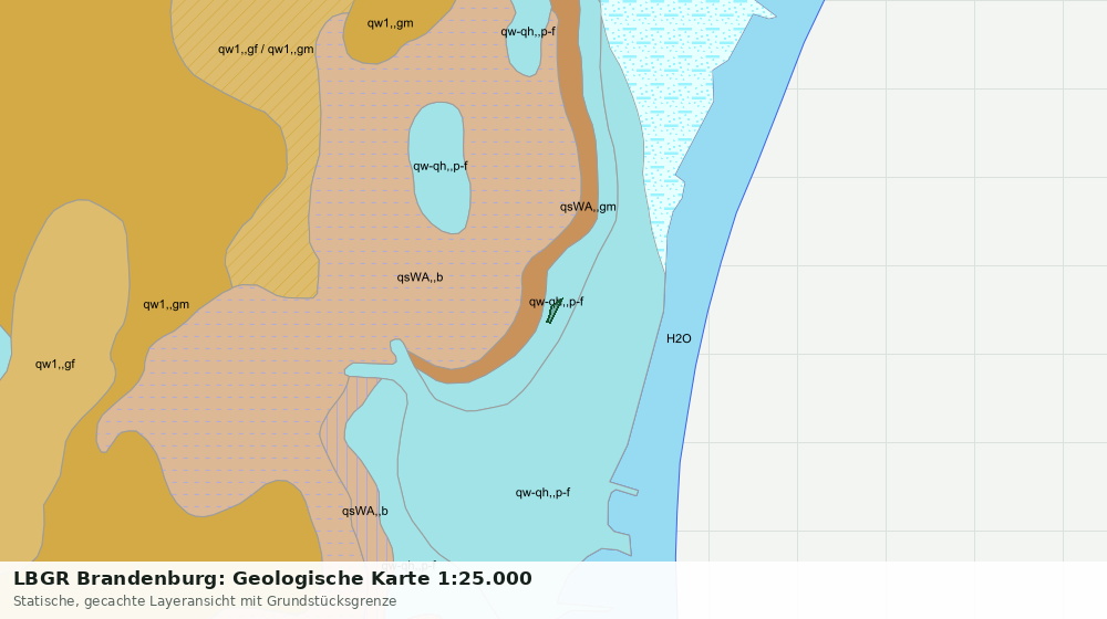 Statische Kartenansicht: LBGR Brandenburg: Geologische Karte 1:25.000