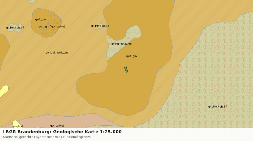 Statische Kartenansicht: LBGR Brandenburg: Geologische Karte 1:25.000