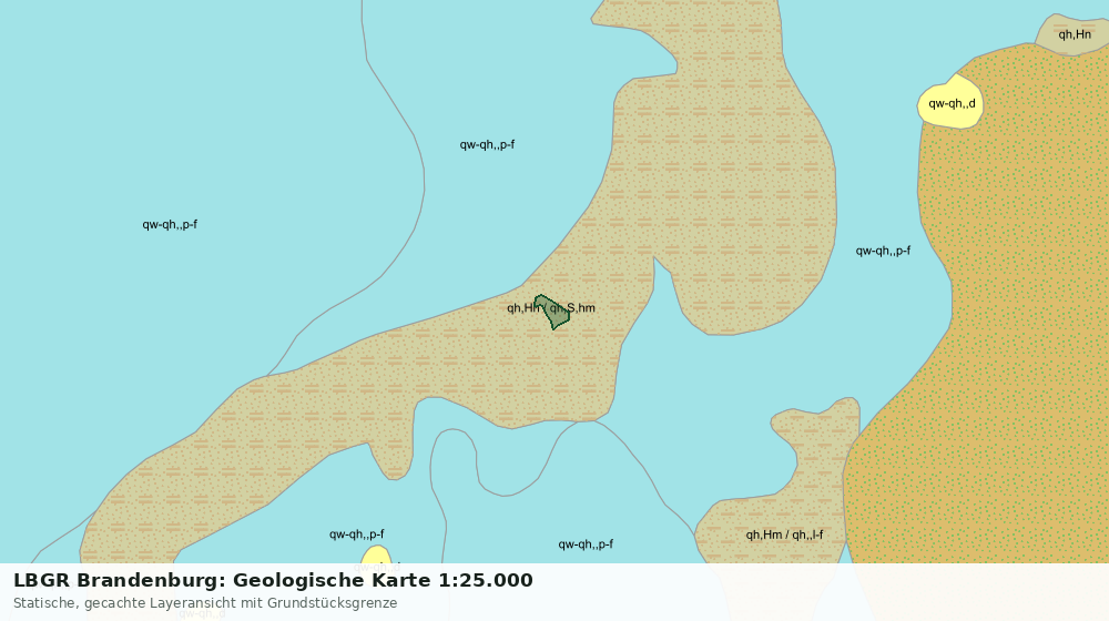 Statische Kartenansicht: LBGR Brandenburg: Geologische Karte 1:25.000