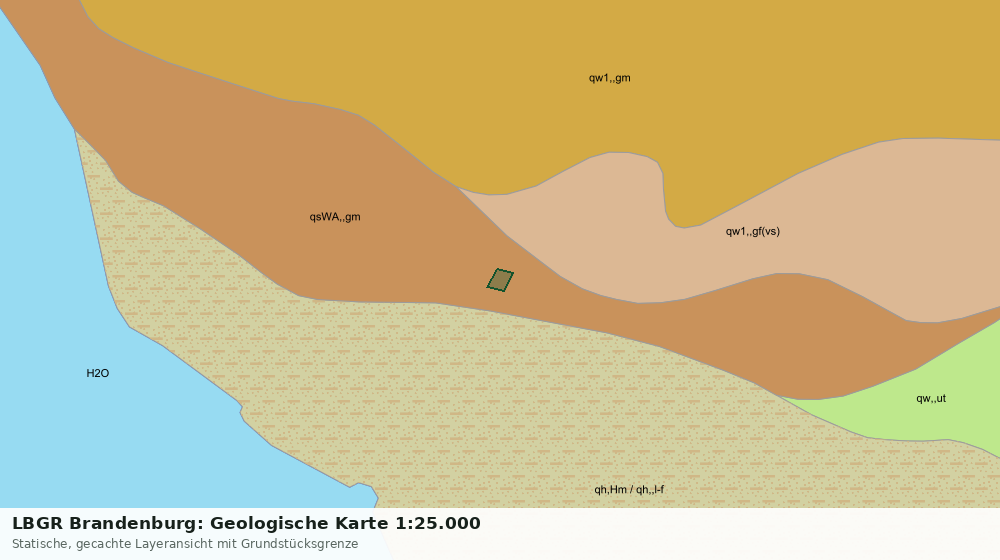 Statische Kartenansicht: LBGR Brandenburg: Geologische Karte 1:25.000