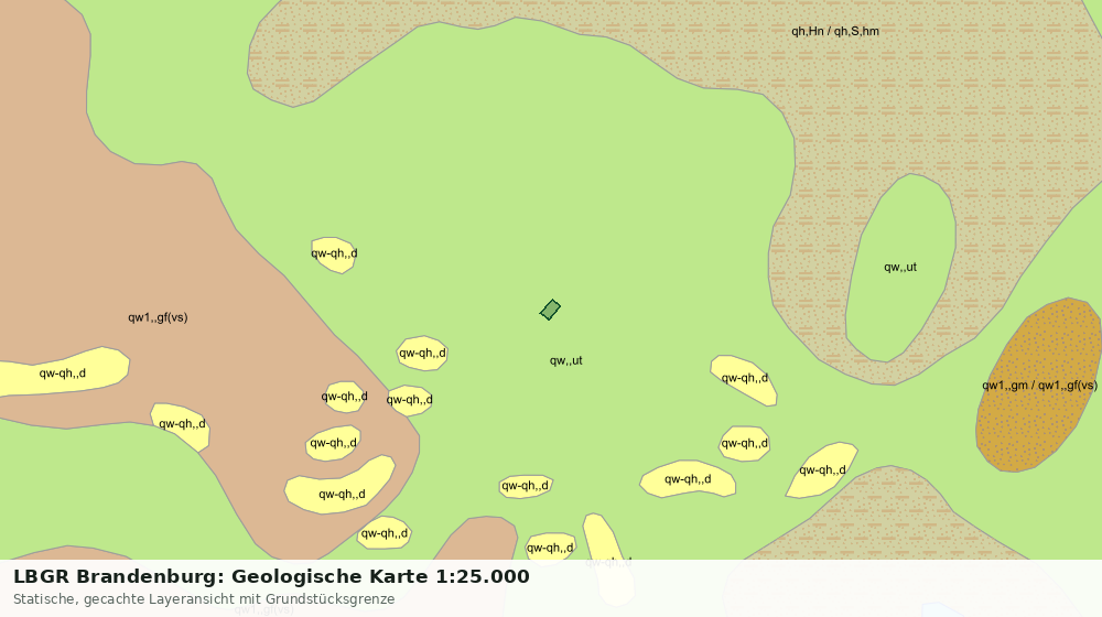 Statische Kartenansicht: LBGR Brandenburg: Geologische Karte 1:25.000