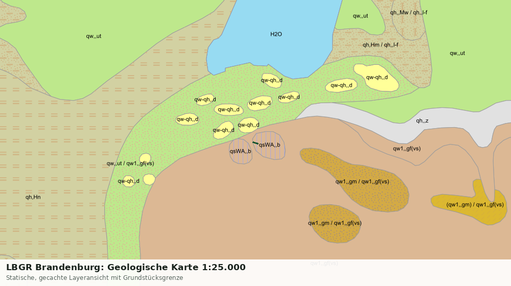Statische Kartenansicht: LBGR Brandenburg: Geologische Karte 1:25.000