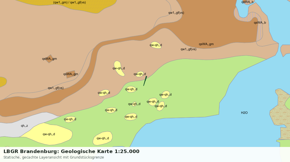 Statische Kartenansicht: LBGR Brandenburg: Geologische Karte 1:25.000