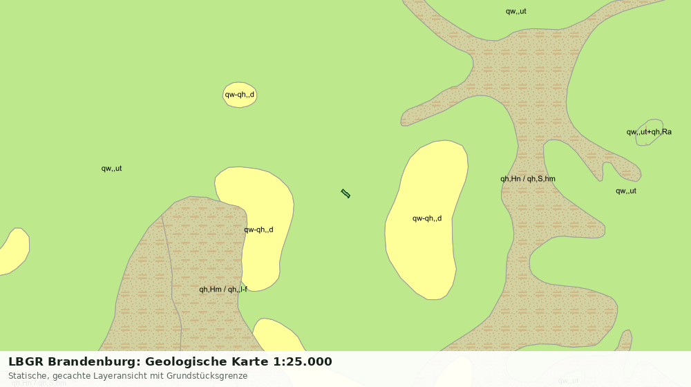 Statische Kartenansicht: LBGR Brandenburg: Geologische Karte 1:25.000