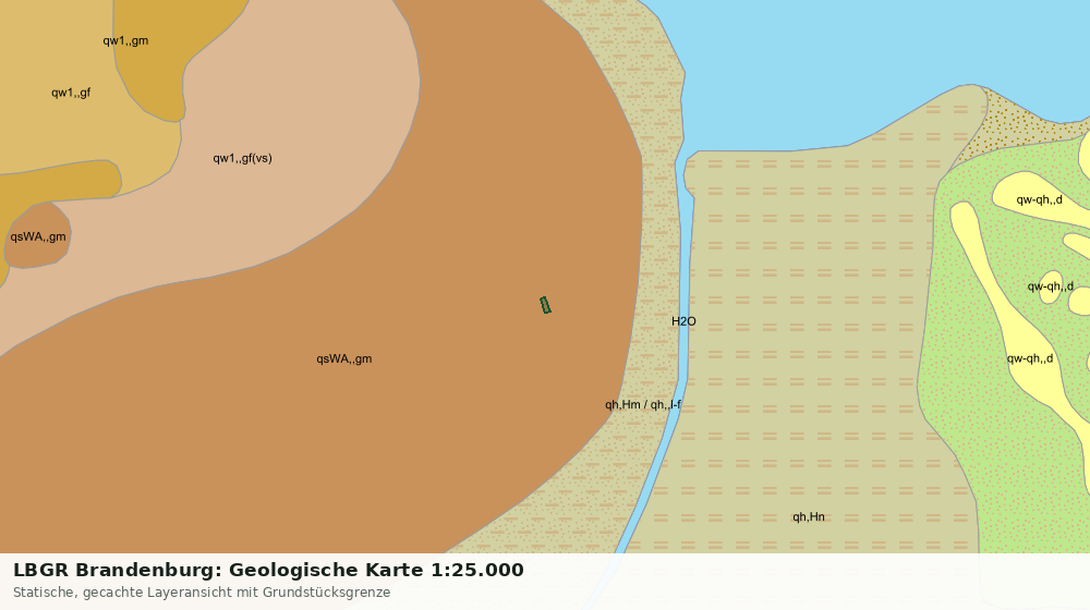 Statische Kartenansicht: LBGR Brandenburg: Geologische Karte 1:25.000