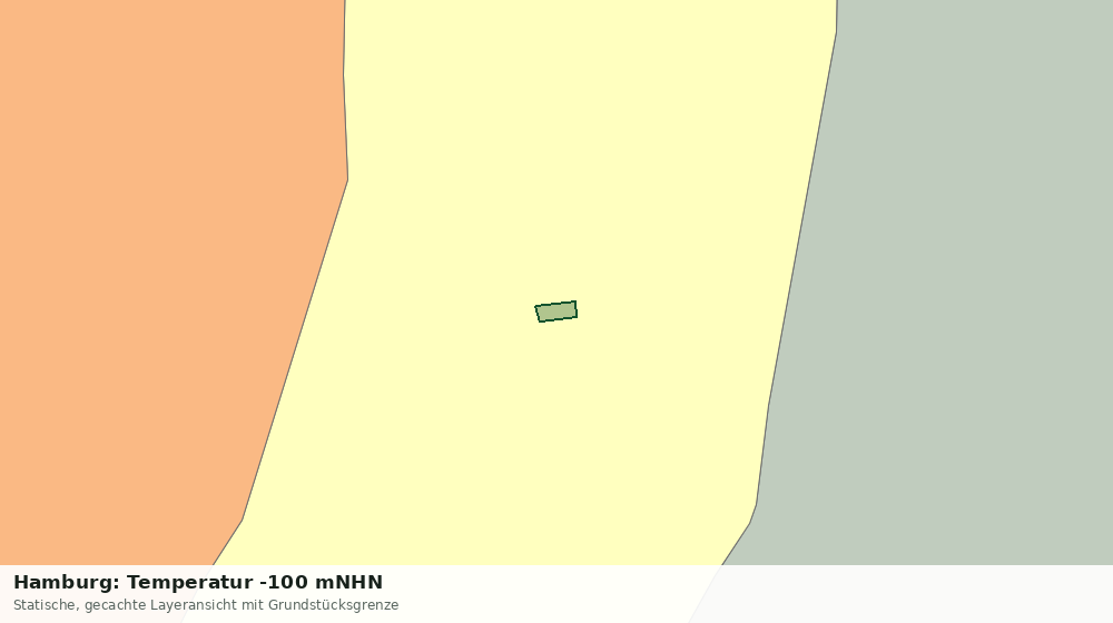 Statische Kartenansicht: Hamburg: Temperatur -100 mNHN