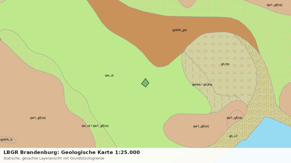 Statische Kartenansicht: LBGR Brandenburg: Geologische Karte 1:25.000