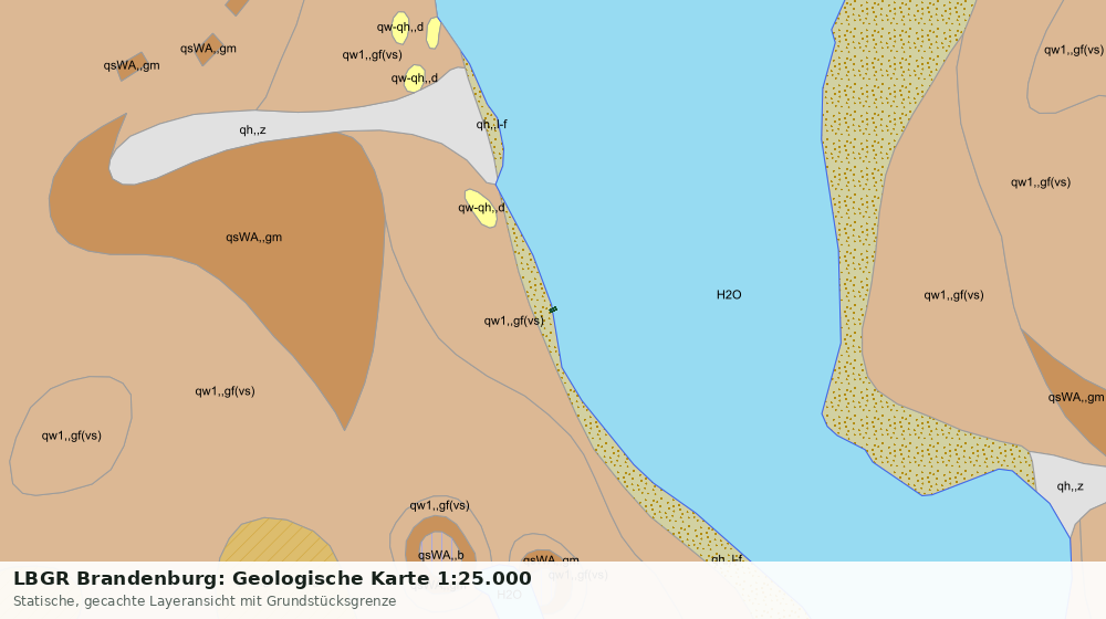 Statische Kartenansicht: LBGR Brandenburg: Geologische Karte 1:25.000