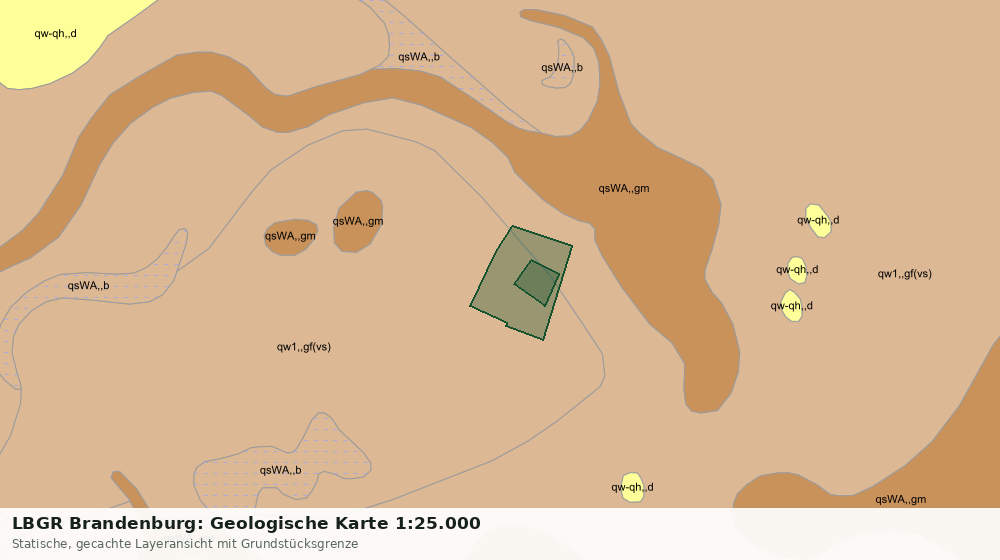 Statische Kartenansicht: LBGR Brandenburg: Geologische Karte 1:25.000