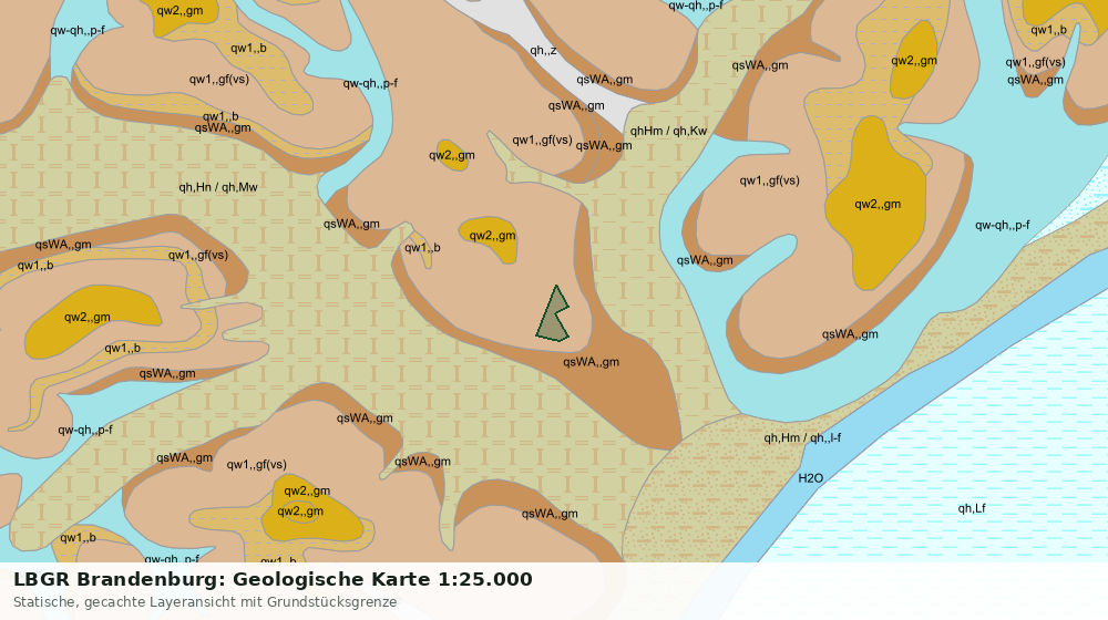 Statische Kartenansicht: LBGR Brandenburg: Geologische Karte 1:25.000