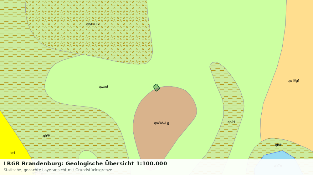 Statische Kartenansicht: LBGR Brandenburg: Geologische Übersicht 1:100.000