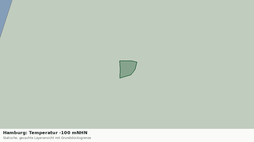 Statische Kartenansicht: Hamburg: Temperatur -100 mNHN