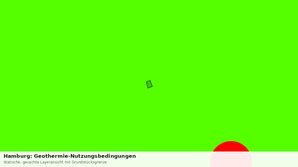 Statische Kartenansicht: Hamburg: Geothermie-Nutzungsbedingungen