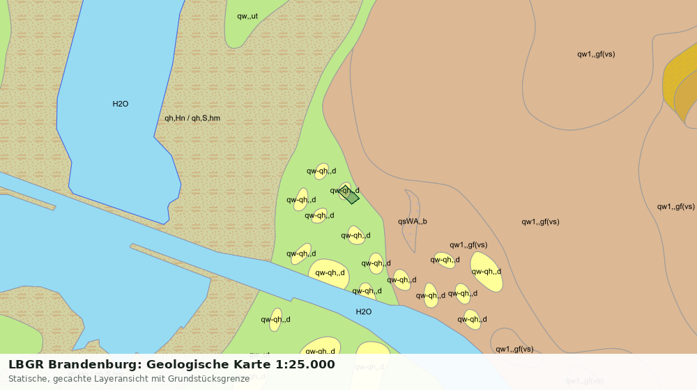 Statische Kartenansicht: LBGR Brandenburg: Geologische Karte 1:25.000