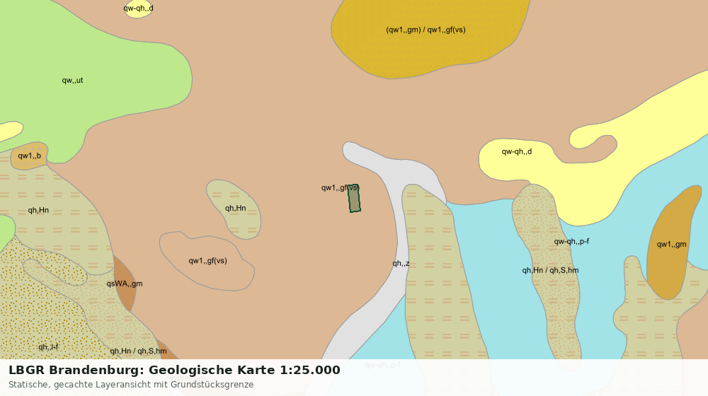 Statische Kartenansicht: LBGR Brandenburg: Geologische Karte 1:25.000