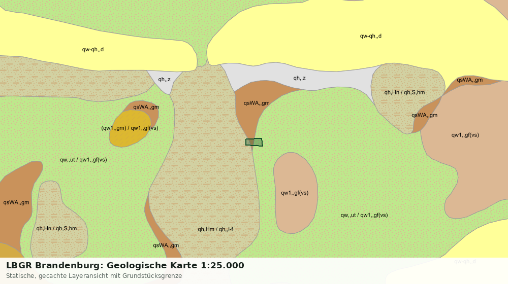 Statische Kartenansicht: LBGR Brandenburg: Geologische Karte 1:25.000