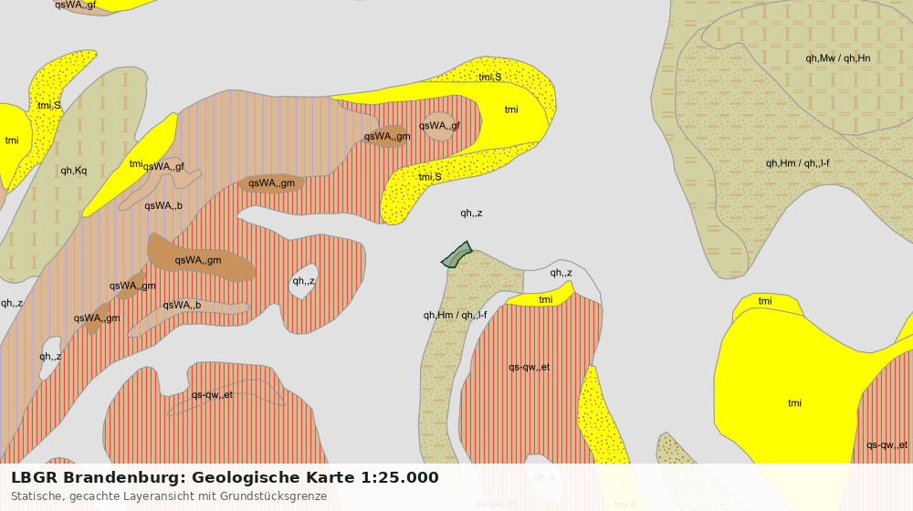 Statische Kartenansicht: LBGR Brandenburg: Geologische Karte 1:25.000
