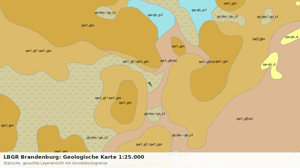 Statische Kartenansicht: LBGR Brandenburg: Geologische Karte 1:25.000