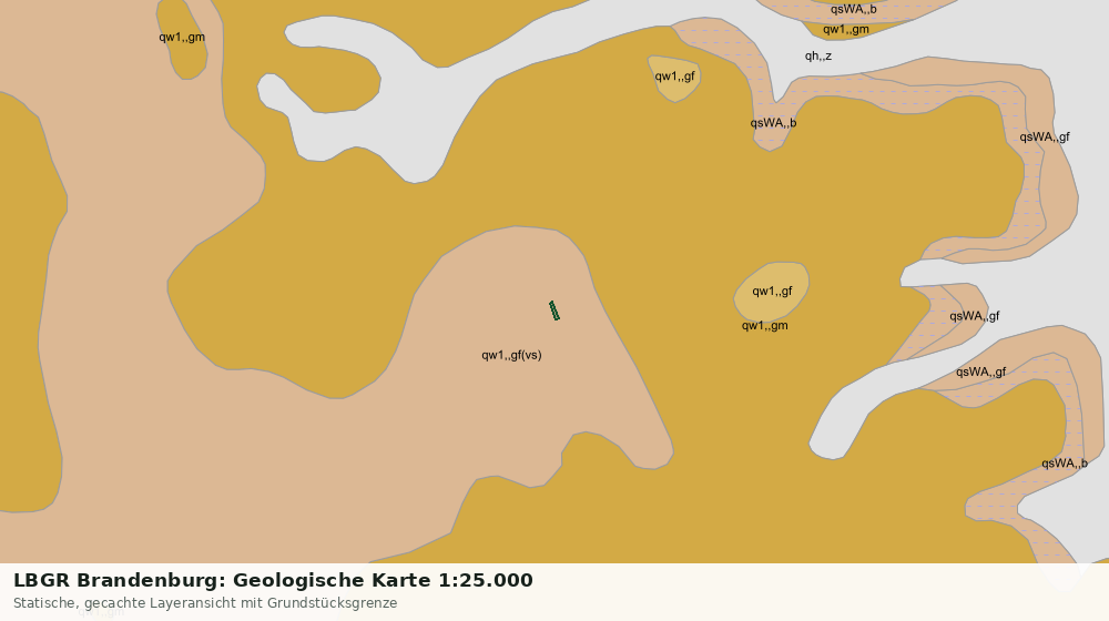 Statische Kartenansicht: LBGR Brandenburg: Geologische Karte 1:25.000