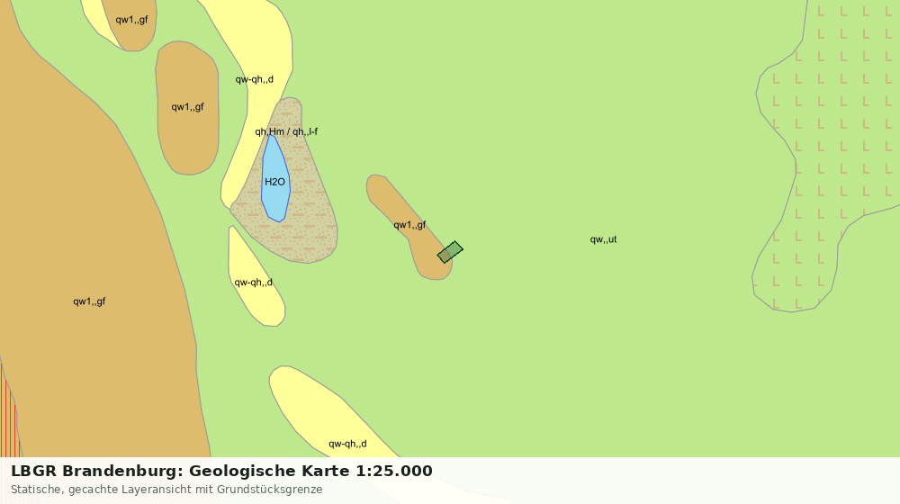 Statische Kartenansicht: LBGR Brandenburg: Geologische Karte 1:25.000