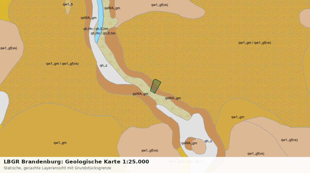 Statische Kartenansicht: LBGR Brandenburg: Geologische Karte 1:25.000