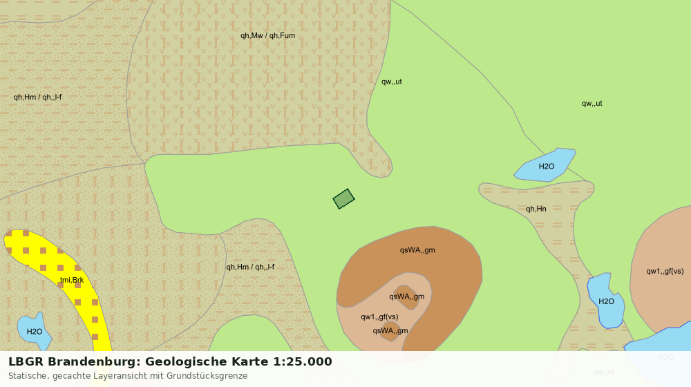 Statische Kartenansicht: LBGR Brandenburg: Geologische Karte 1:25.000