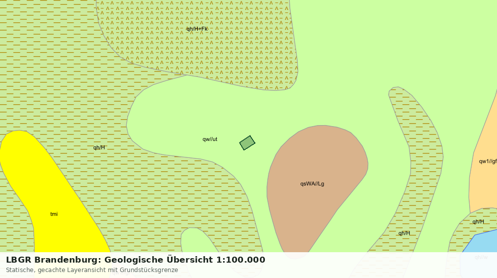 Statische Kartenansicht: LBGR Brandenburg: Geologische Übersicht 1:100.000