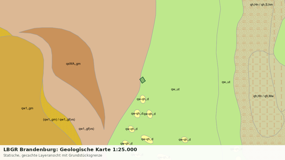 Statische Kartenansicht: LBGR Brandenburg: Geologische Karte 1:25.000
