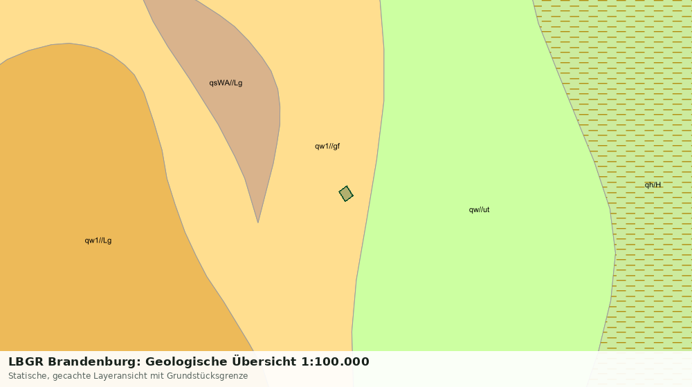 Statische Kartenansicht: LBGR Brandenburg: Geologische Übersicht 1:100.000