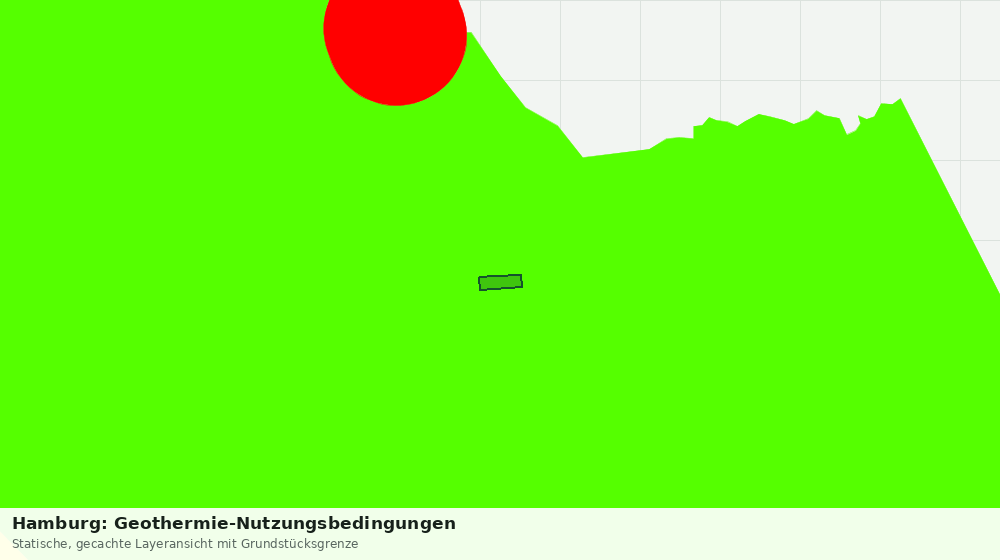 Statische Kartenansicht: Hamburg: Geothermie-Nutzungsbedingungen