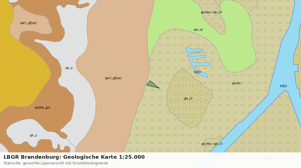 Statische Kartenansicht: LBGR Brandenburg: Geologische Karte 1:25.000