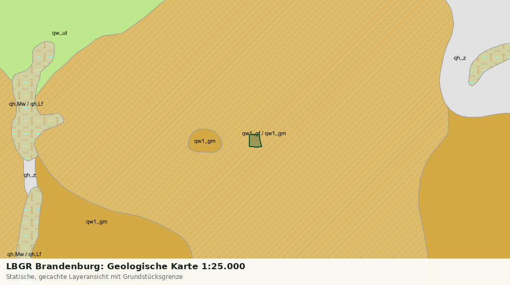 Statische Kartenansicht: LBGR Brandenburg: Geologische Karte 1:25.000