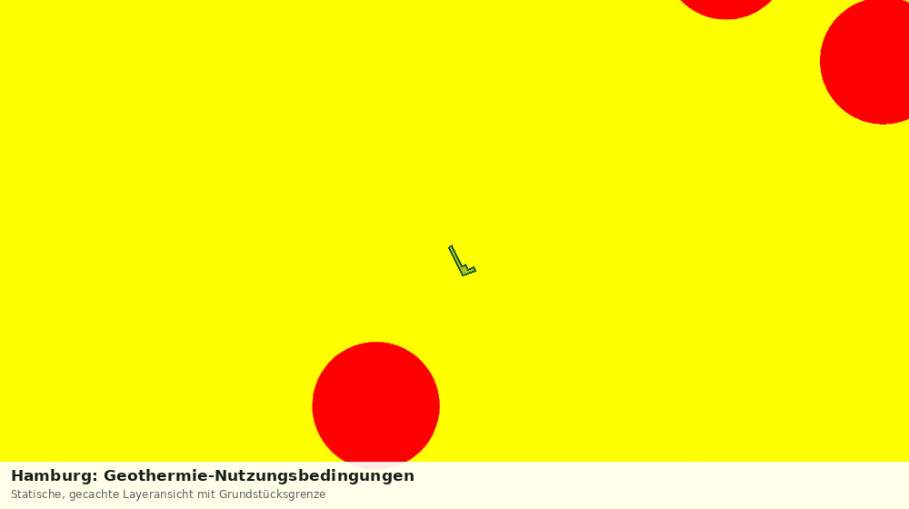 Statische Kartenansicht: Hamburg: Geothermie-Nutzungsbedingungen