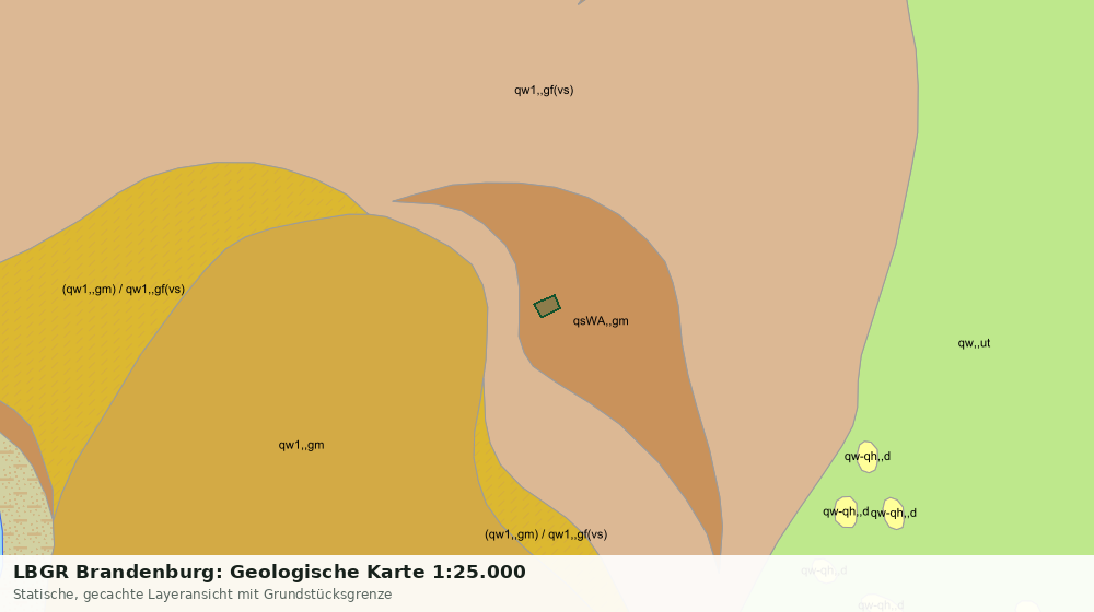 Statische Kartenansicht: LBGR Brandenburg: Geologische Karte 1:25.000