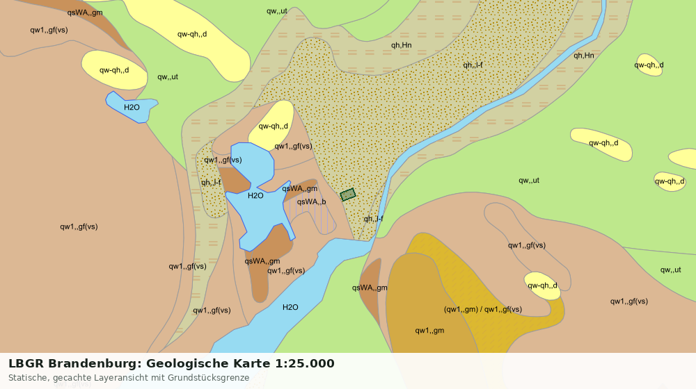 Statische Kartenansicht: LBGR Brandenburg: Geologische Karte 1:25.000