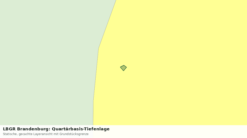 Statische Kartenansicht: LBGR Brandenburg: Quartärbasis-Tiefenlage