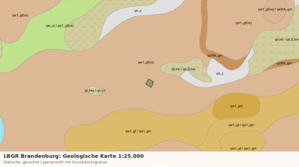 Statische Kartenansicht: LBGR Brandenburg: Geologische Karte 1:25.000