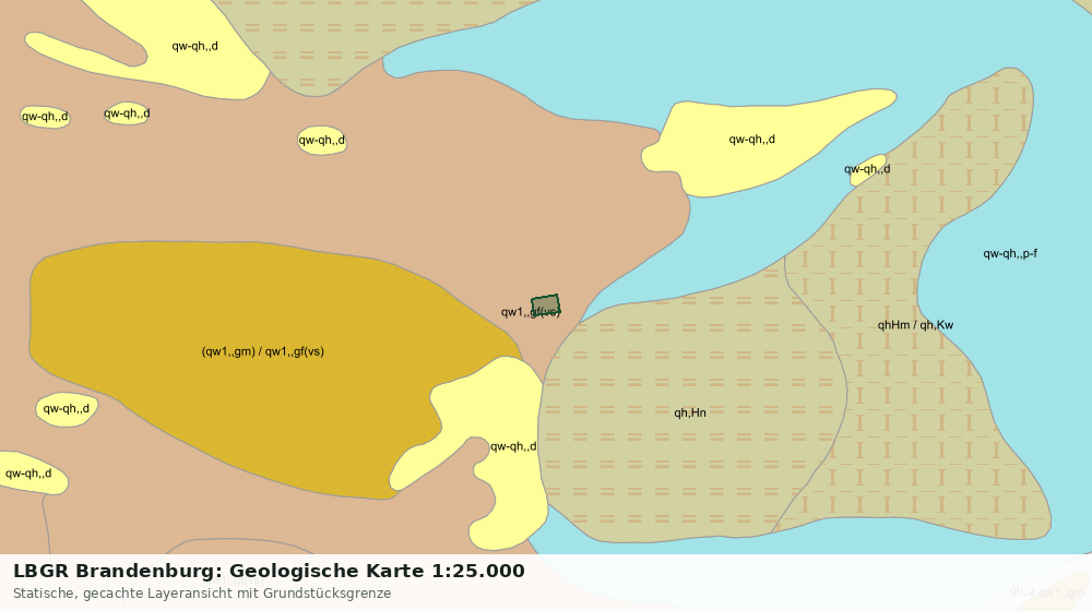 Statische Kartenansicht: LBGR Brandenburg: Geologische Karte 1:25.000