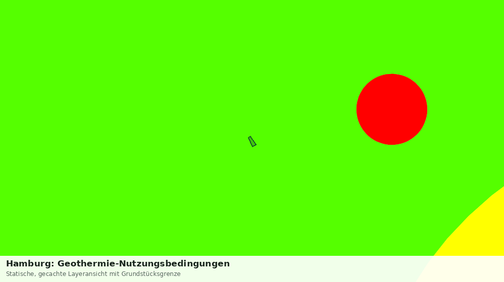 Statische Kartenansicht: Hamburg: Geothermie-Nutzungsbedingungen