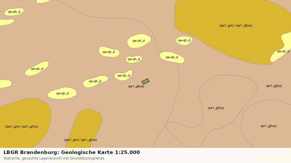 Statische Kartenansicht: LBGR Brandenburg: Geologische Karte 1:25.000