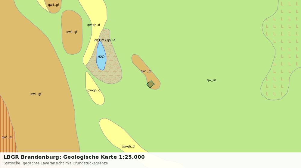 Statische Kartenansicht: LBGR Brandenburg: Geologische Karte 1:25.000