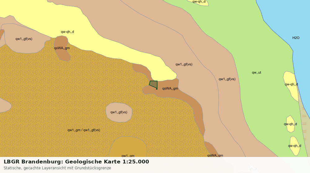 Statische Kartenansicht: LBGR Brandenburg: Geologische Karte 1:25.000