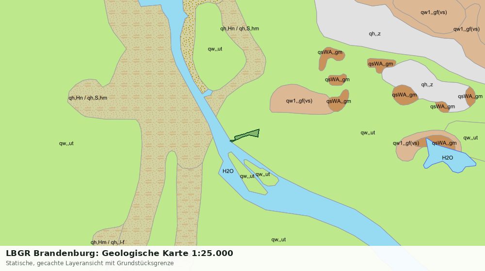 Statische Kartenansicht: LBGR Brandenburg: Geologische Karte 1:25.000