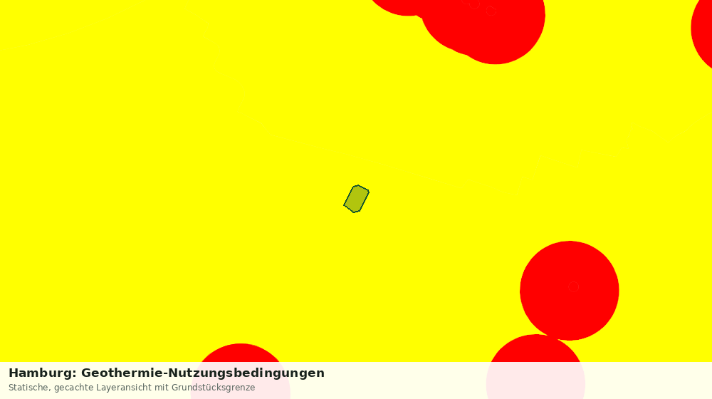Statische Kartenansicht: Hamburg: Geothermie-Nutzungsbedingungen