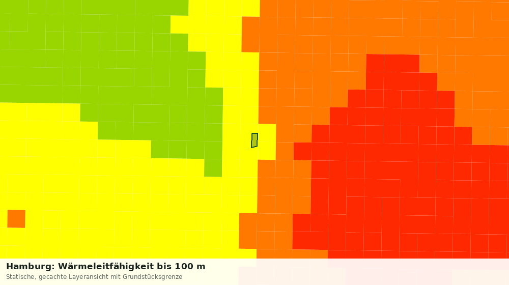 Statische Kartenansicht: Hamburg: Wärmeleitfähigkeit bis 100 m