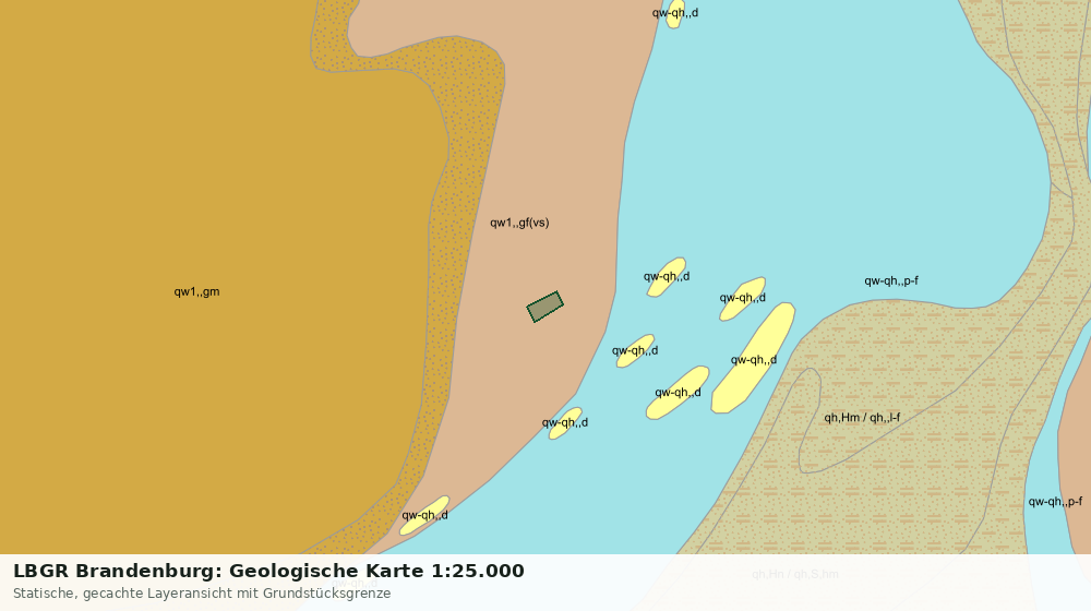 Statische Kartenansicht: LBGR Brandenburg: Geologische Karte 1:25.000