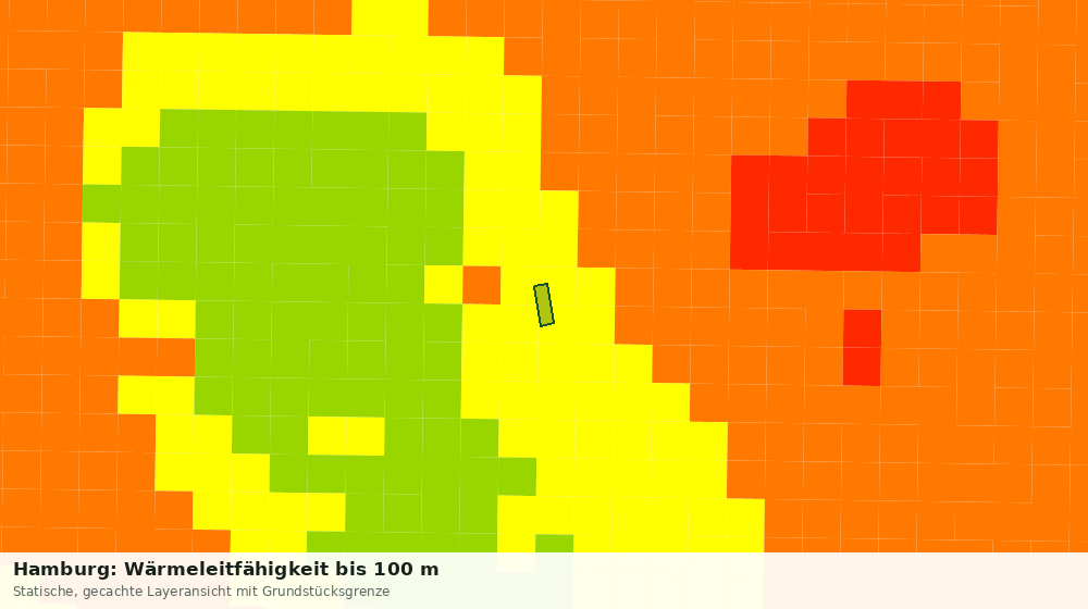 Statische Kartenansicht: Hamburg: Wärmeleitfähigkeit bis 100 m