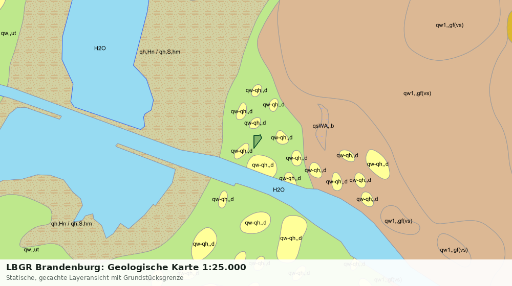 Statische Kartenansicht: LBGR Brandenburg: Geologische Karte 1:25.000