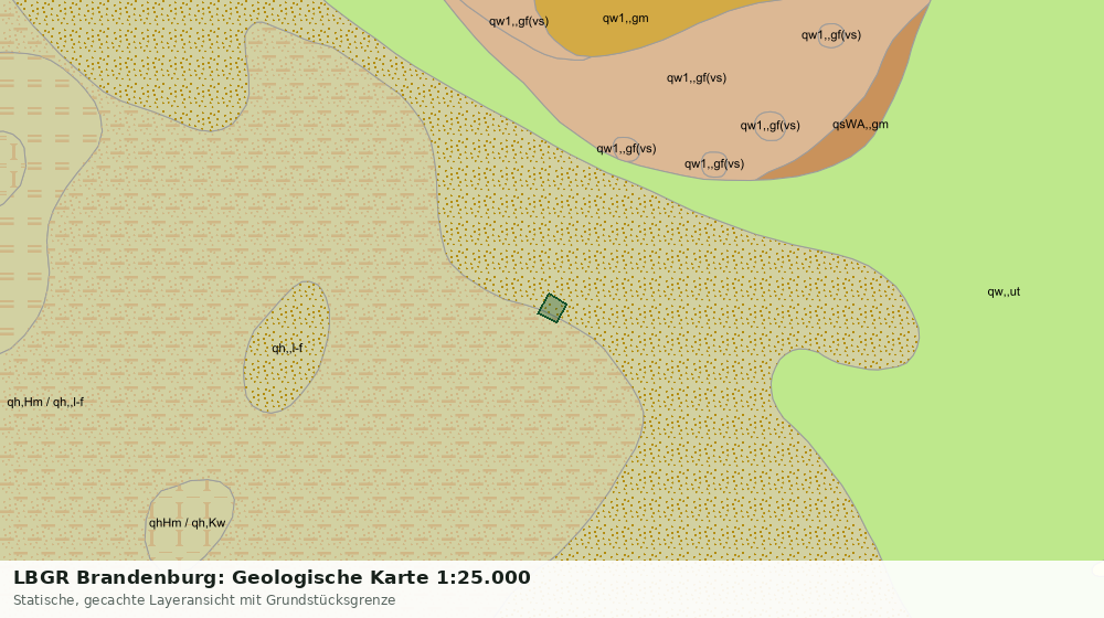 Statische Kartenansicht: LBGR Brandenburg: Geologische Karte 1:25.000